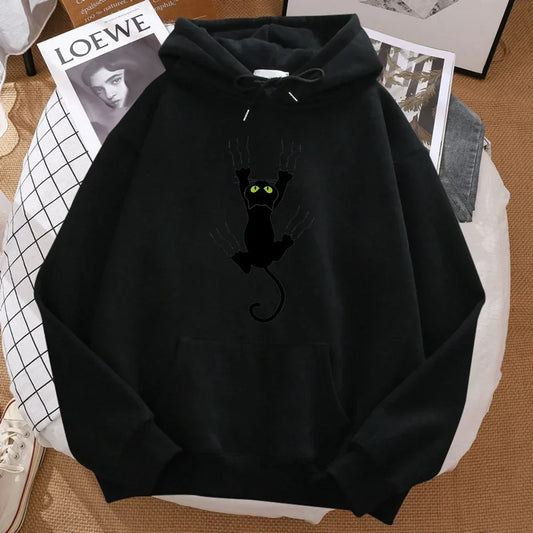 Naughty black cat hoodie