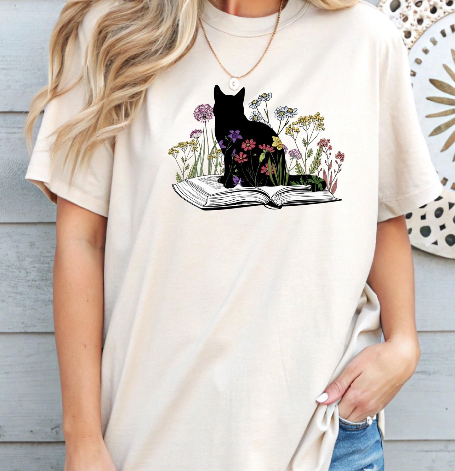 Cat Book Tee New