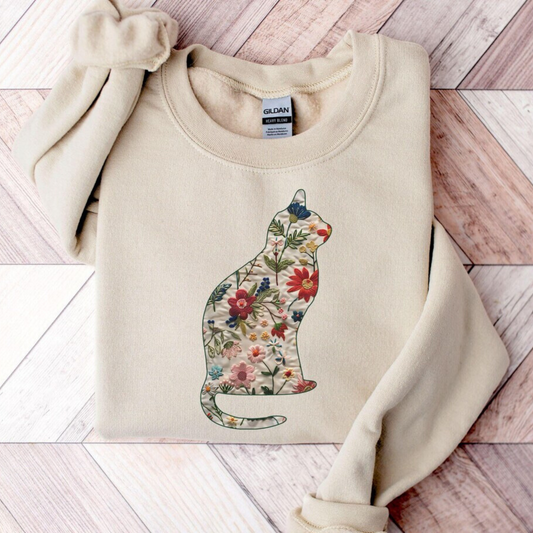 Floral Cat Sweater