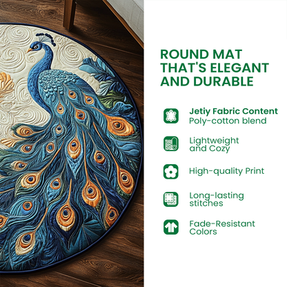 Cat Quilted Round Mat