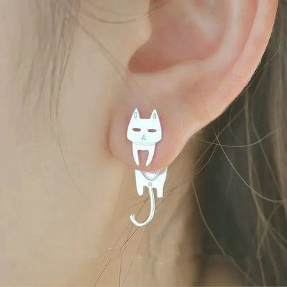 Asymmetric Cat Earrings
