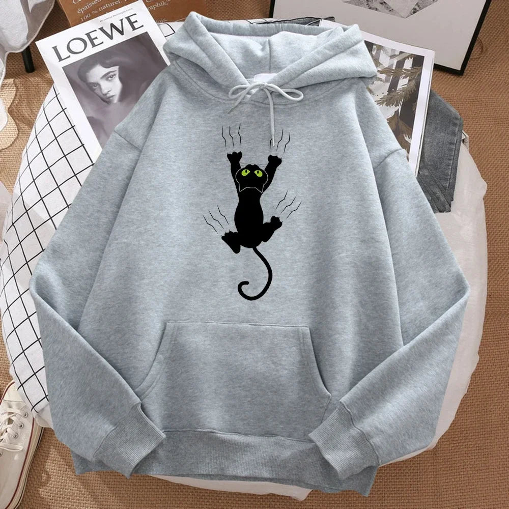 Naughty black cat hoodie