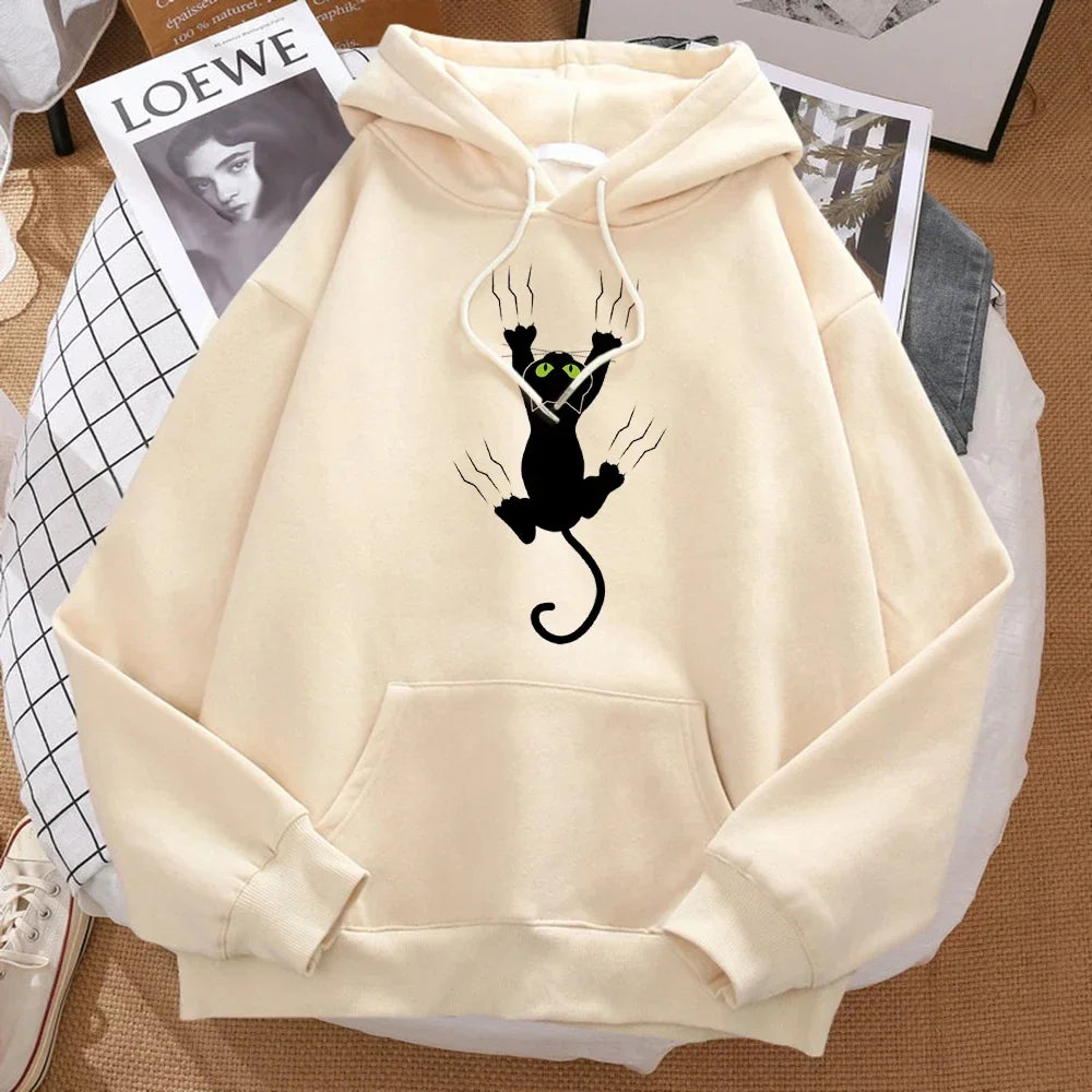 Naughty black cat hoodie