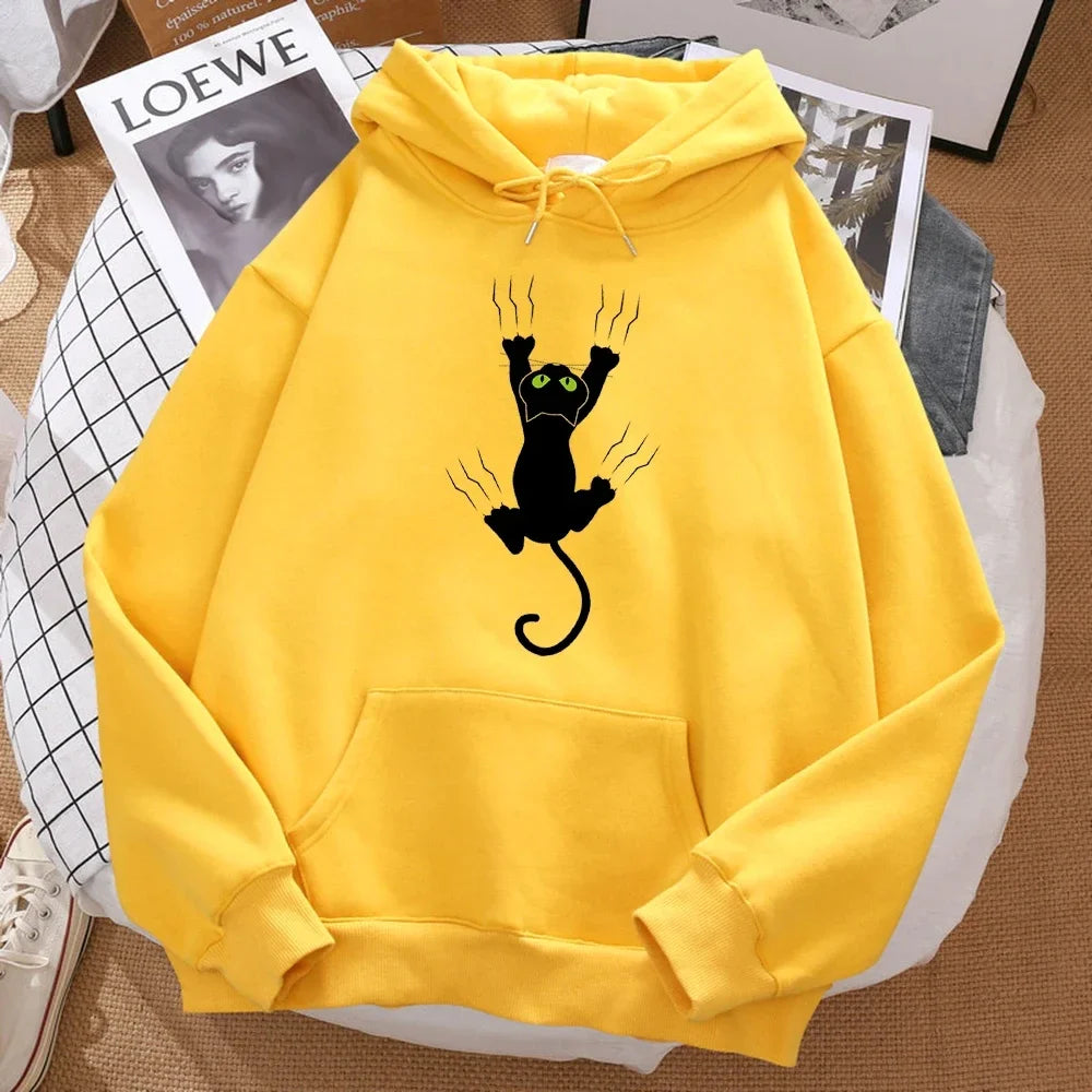 Naughty black cat hoodie