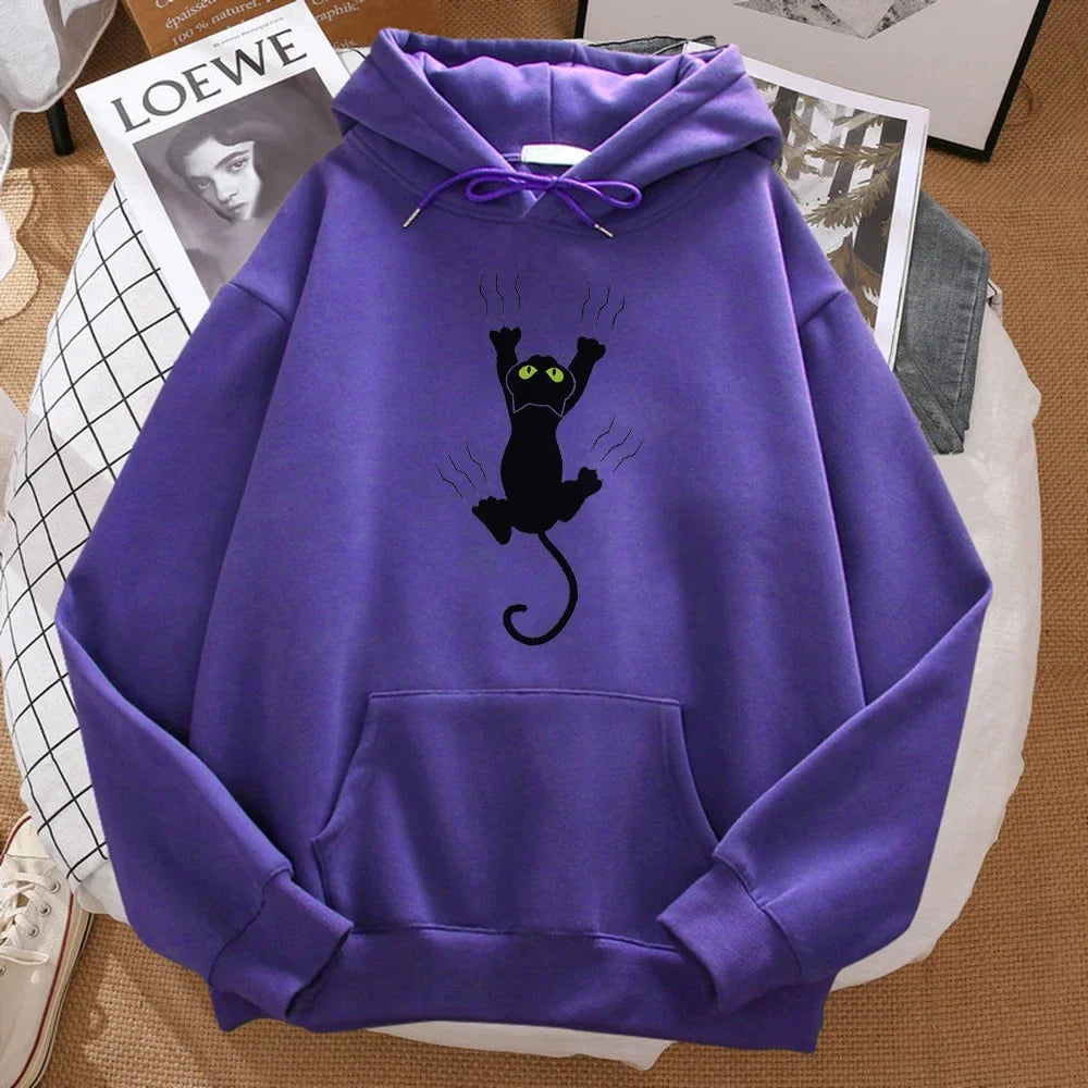 Naughty black cat hoodie