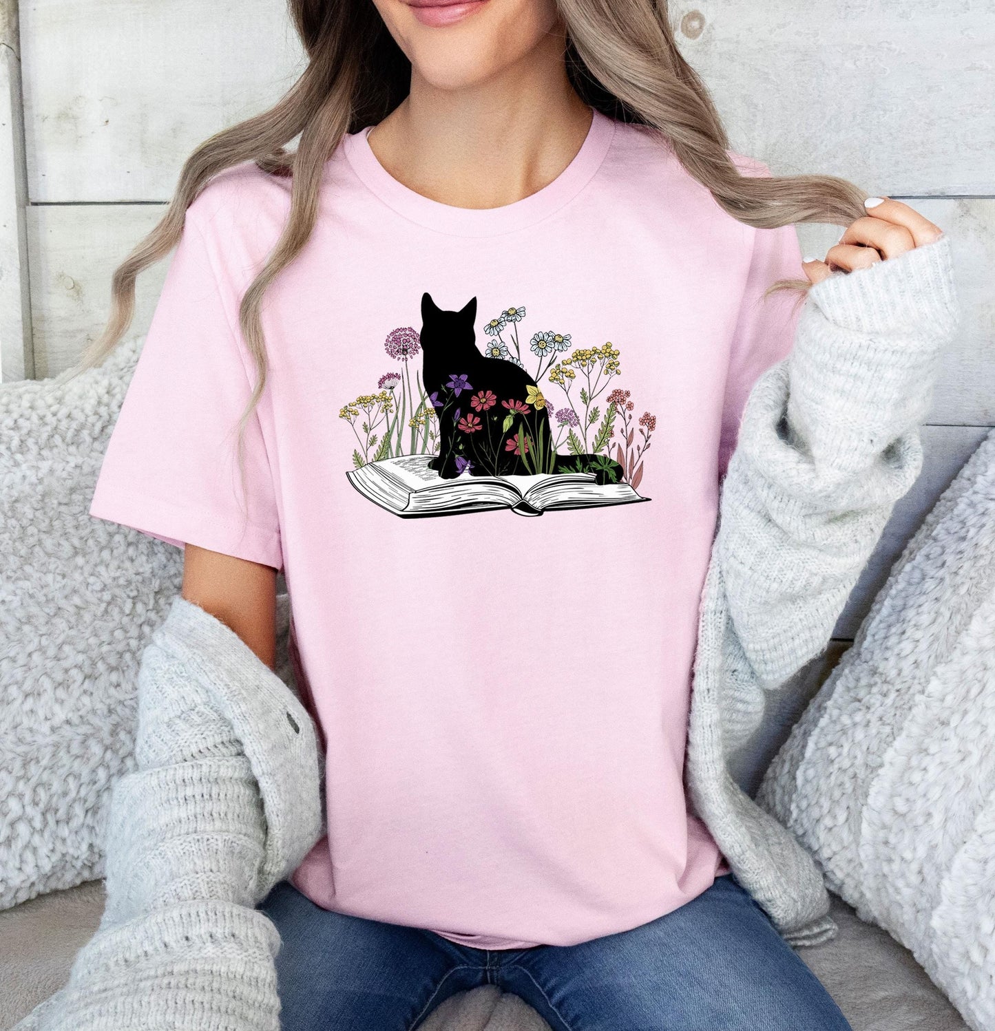 Cat Book Tee New