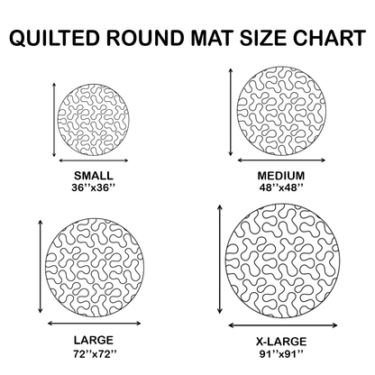 Cat Quilted Round Mat